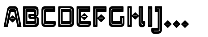 Nazari Regular Inline Extend Font UPPERCASE