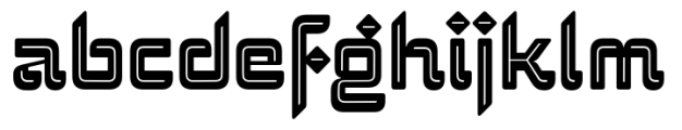 Nazari Regular Inline Extend Font LOWERCASE