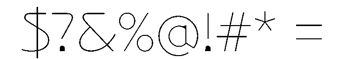 NaNArchyOFFTRIAL Thin Font OTHER CHARS