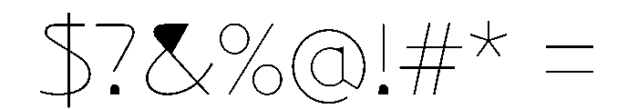 NaNArchyONTRIAL Thin Font OTHER CHARS