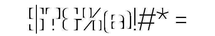 NaNBronzo PREVIEW Thin Font OTHER CHARS