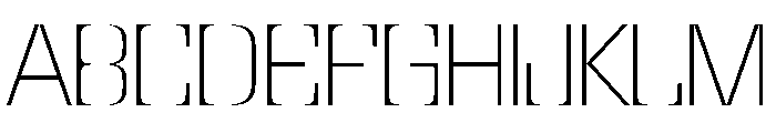 NaNBronzo PREVIEW Thin Font UPPERCASE