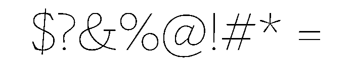 NaNDruid Hairline Font OTHER CHARS