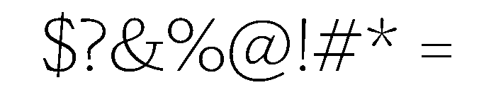 NaNDruid Thin Font OTHER CHARS