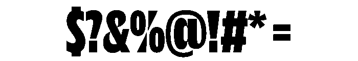 NaNDrumCondensed PREVIEW ExtraBold Font OTHER CHARS