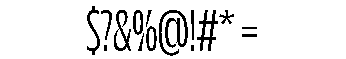NaNDrumCondensed PREVIEW ExtraLight Font OTHER CHARS