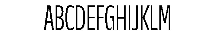 NaNDrumCondensed PREVIEW ExtraLight Font UPPERCASE