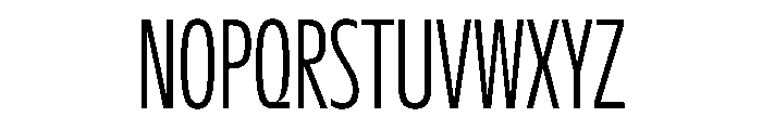 NaNDrumCondensed PREVIEW ExtraLight Font UPPERCASE