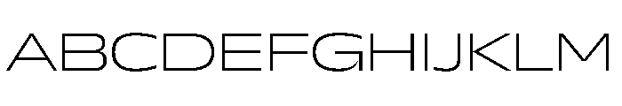 NaNDrumExtended PREVIEW ExtraLight Font UPPERCASE