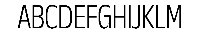 NaNDrumNarrow PREVIEW ExtraLight Font UPPERCASE