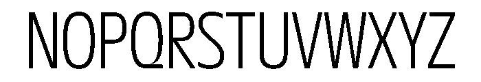 NaNDrumNarrow PREVIEW ExtraLight Font UPPERCASE