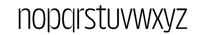NaNDrumNarrow PREVIEW ExtraLight Font LOWERCASE