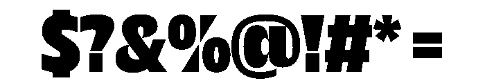 NaNDrumNarrow PREVIEW Heavy Font OTHER CHARS