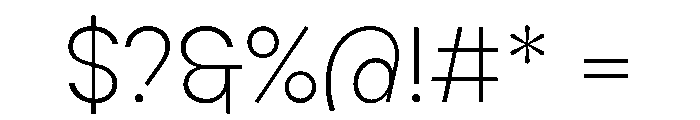 NaNFiasco ExtraLight Font OTHER CHARS