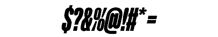 NaNHoloCompressed PREVIEW BlackItalic Font OTHER CHARS
