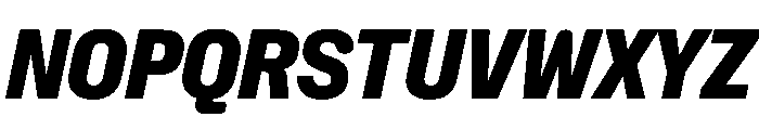 NaNHoloCondensed PREVIEW BlackItalic Font UPPERCASE