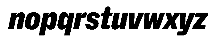 NaNHoloCondensed PREVIEW BlackItalic Font LOWERCASE