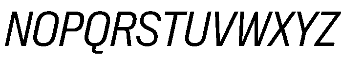NaNHoloCondensed PREVIEW BlondItalic Font UPPERCASE