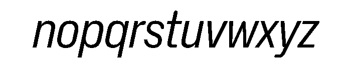 NaNHoloCondensed PREVIEW BlondItalic Font LOWERCASE