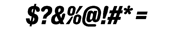 NaNHoloCondensed PREVIEW ExtraBoldItalic Font OTHER CHARS