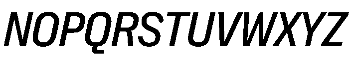 NaNHoloCondensed PREVIEW MediumItalic Font UPPERCASE