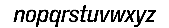 NaNHoloCondensed PREVIEW MediumItalic Font LOWERCASE