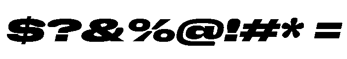 NaNHoloGigaWide PREVIEW BlackItalic Font OTHER CHARS