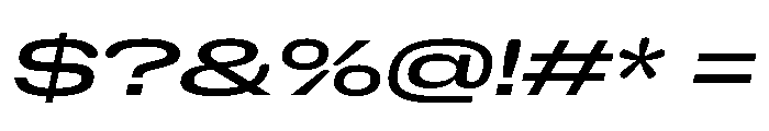 NaNHoloGigaWide PREVIEW MediumItalic Font OTHER CHARS