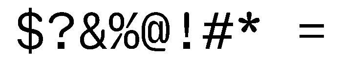 NaNHoloMono Blond Font OTHER CHARS