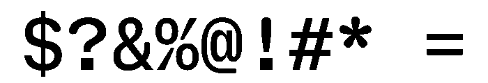 NaNHoloMono Medium Font OTHER CHARS