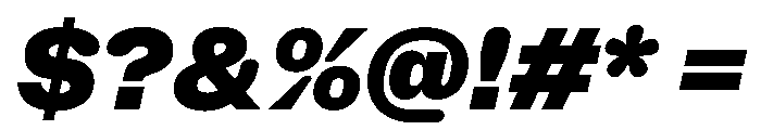 NaNHoloStandard PREVIEW BlackItalic Font OTHER CHARS