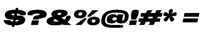 NaNHoloUltraWide PREVIEW BlackItalic Font OTHER CHARS