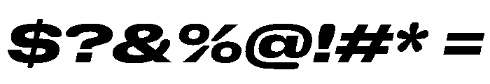NaNHoloUltraWide PREVIEW ExtraBoldItalic Font OTHER CHARS