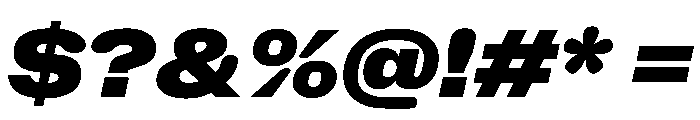NaNHoloWide PREVIEW BlackItalic Font OTHER CHARS