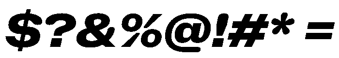 NaNHoloWide PREVIEW ExtraBoldItalic Font OTHER CHARS