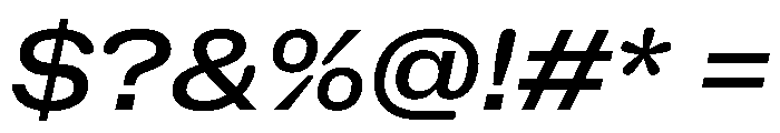 NaNHoloWide PREVIEW MediumItalic Font OTHER CHARS