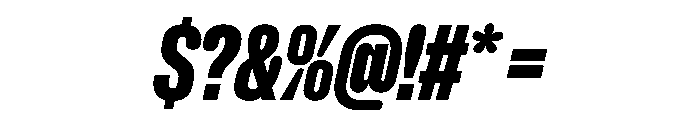 NaNHoloX Condensed PREVIEW BlackItalic Font OTHER CHARS