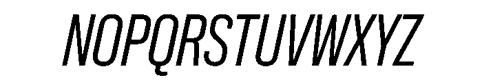 NaNHoloX Condensed PREVIEW BlondItalic Font UPPERCASE