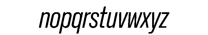 NaNHoloX Condensed PREVIEW BlondItalic Font LOWERCASE