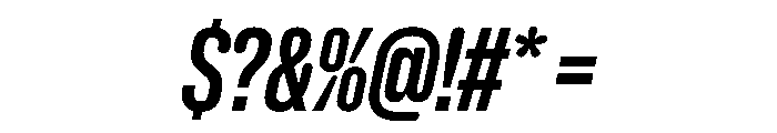 NaNHoloX Condensed PREVIEW BoldItalic Font OTHER CHARS