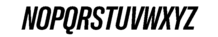 NaNHoloX Condensed PREVIEW BoldItalic Font UPPERCASE