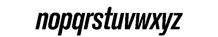 NaNHoloX Condensed PREVIEW BoldItalic Font LOWERCASE