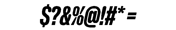 NaNHoloX Condensed PREVIEW ExtraBoldItalic Font OTHER CHARS