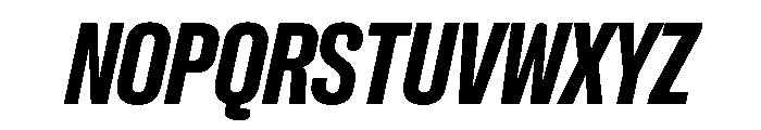NaNHoloX Condensed PREVIEW ExtraBoldItalic Font UPPERCASE
