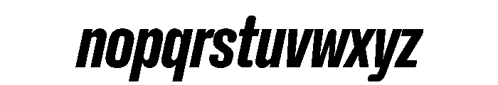 NaNHoloX Condensed PREVIEW ExtraBoldItalic Font LOWERCASE