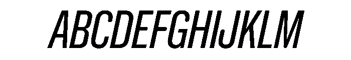 NaNHoloX Condensed PREVIEW Italic Font UPPERCASE