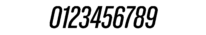 NaNHoloX Condensed PREVIEW MediumItalic Font OTHER CHARS