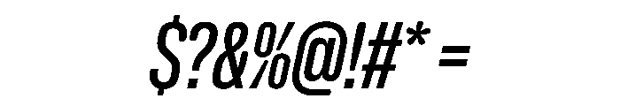 NaNHoloX Condensed PREVIEW MediumItalic Font OTHER CHARS