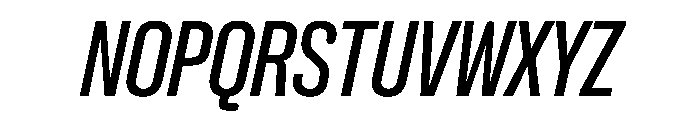 NaNHoloX Condensed PREVIEW MediumItalic Font UPPERCASE
