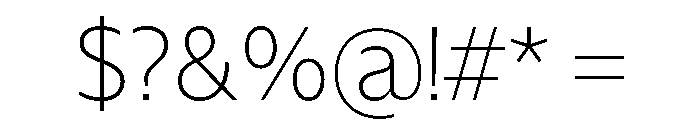 NaNHyenaNoon ExtraLight Font OTHER CHARS